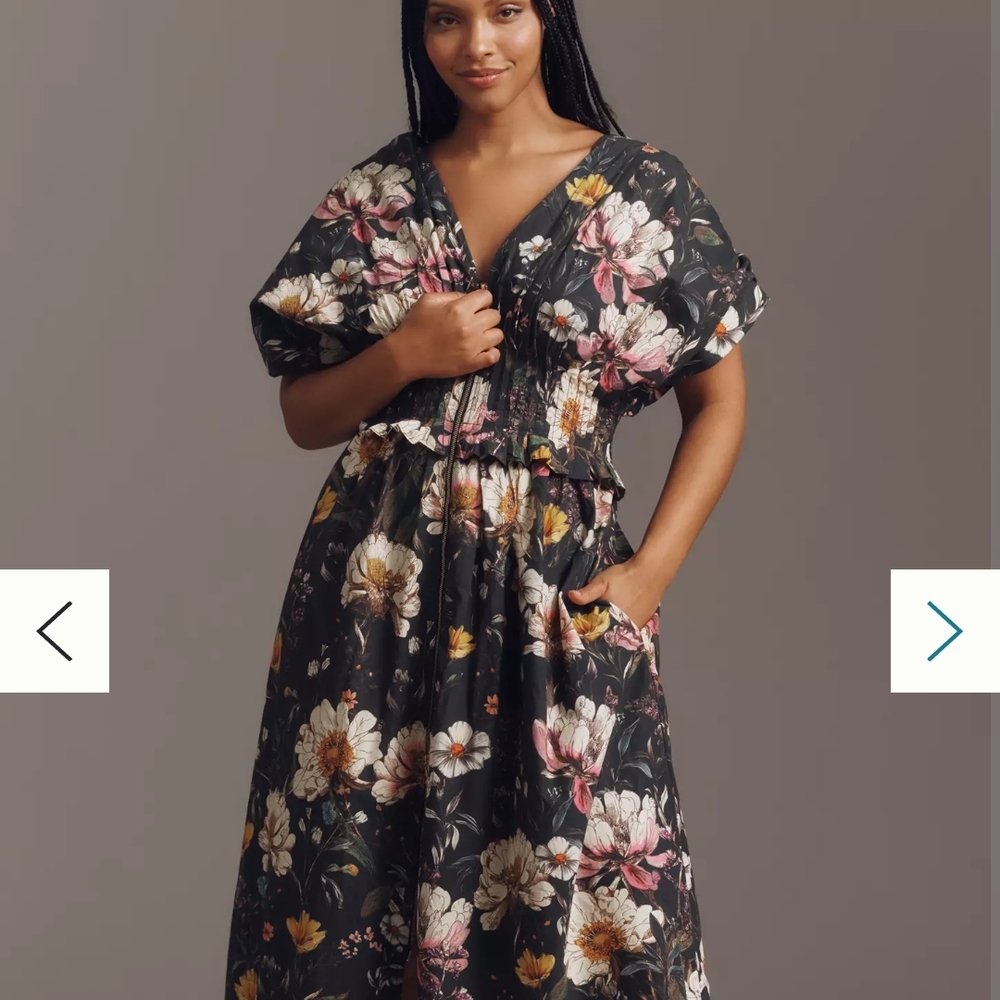 Floral Black Maxi Dress